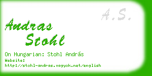 andras stohl business card